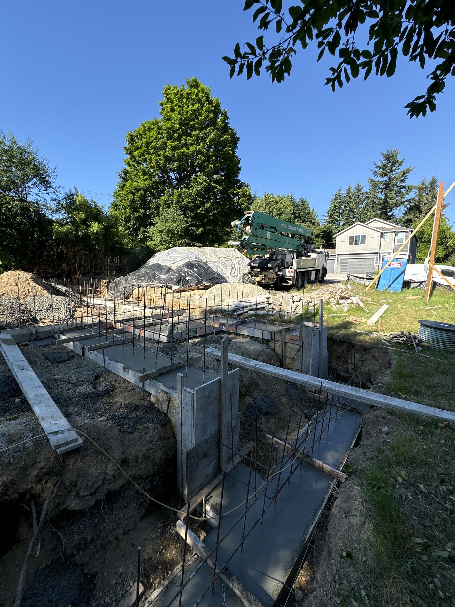 Footings and forms — How the Bothell house went up.