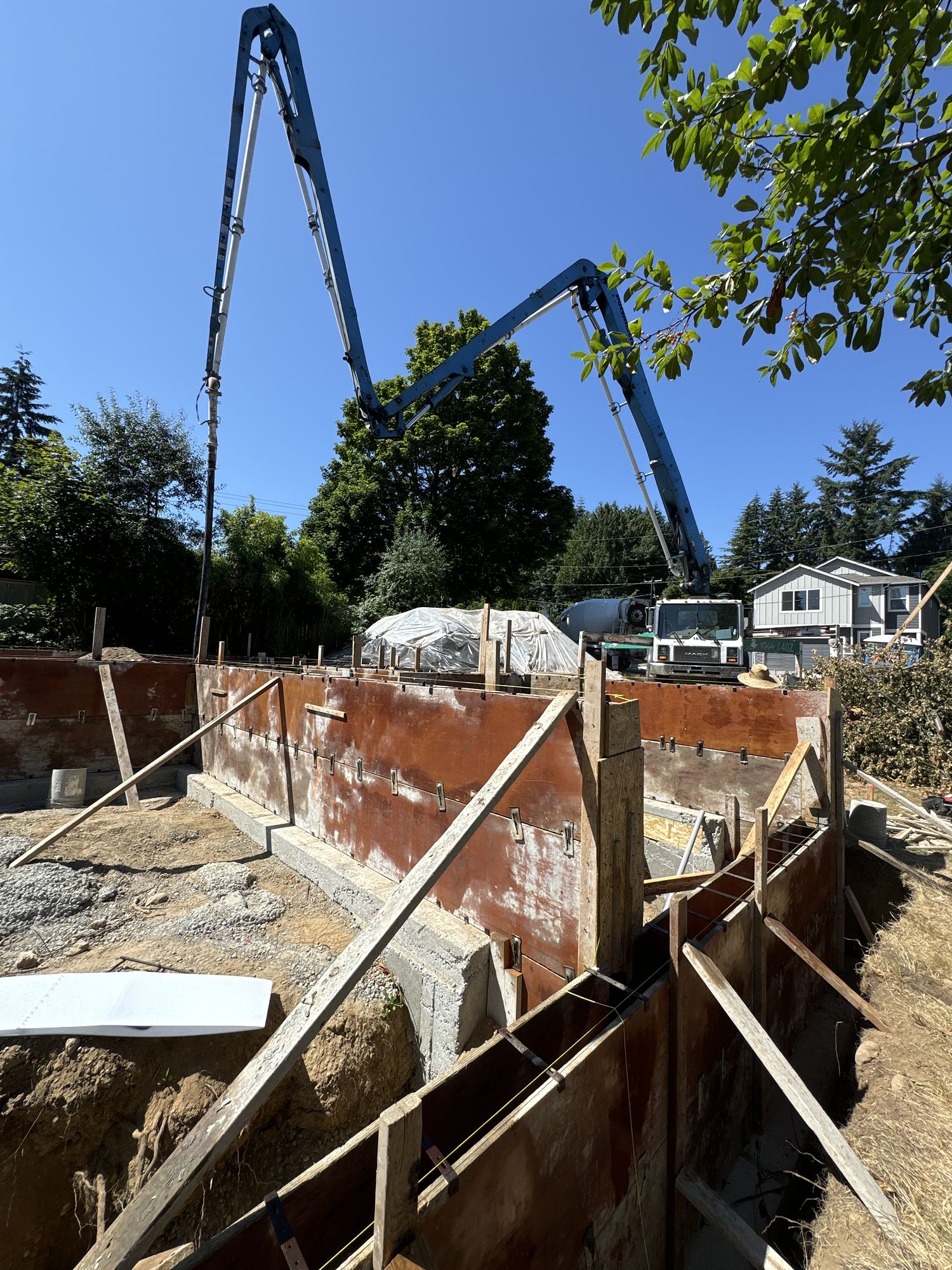 Footings and forms — How the Bothell house went up.