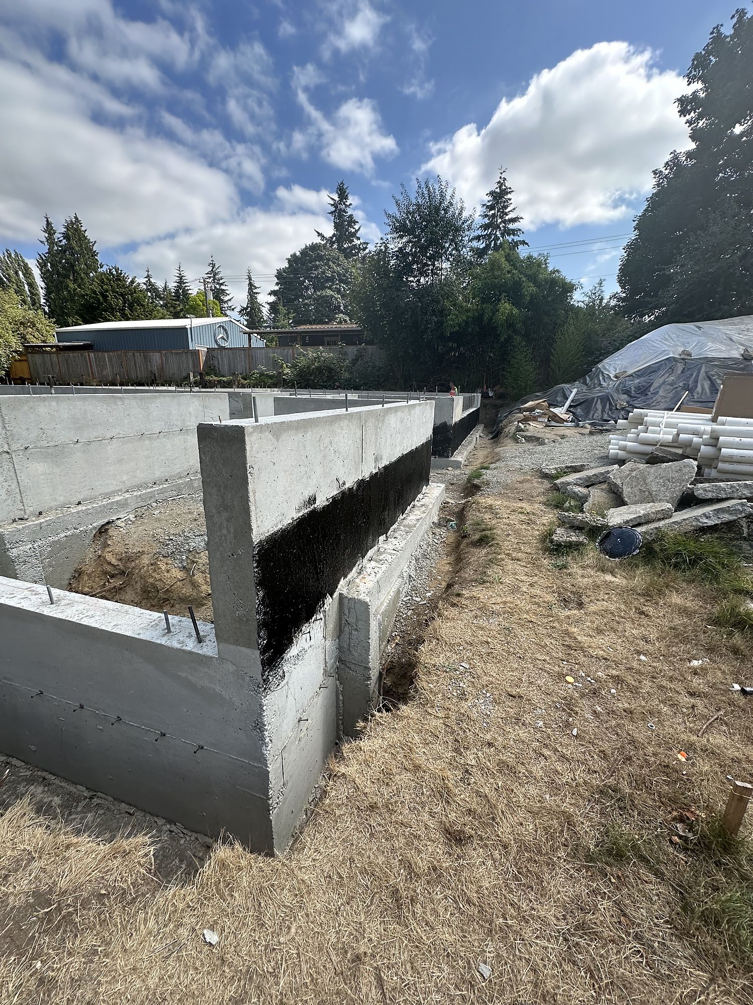 Foundation walls — How the Bothell house went up.