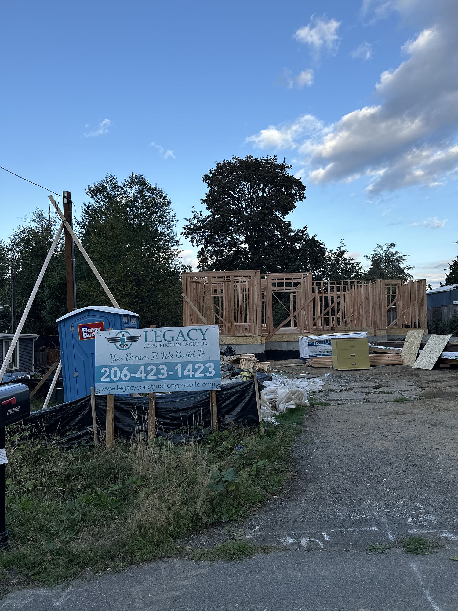 Framing — How the Bothell house went up.